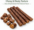 6 Inch (5 Count), Beef Sausage Jerky-Style Dog Treats Single Ingredient Grass-Fed Beef Dog Chews, Rawhide-Free