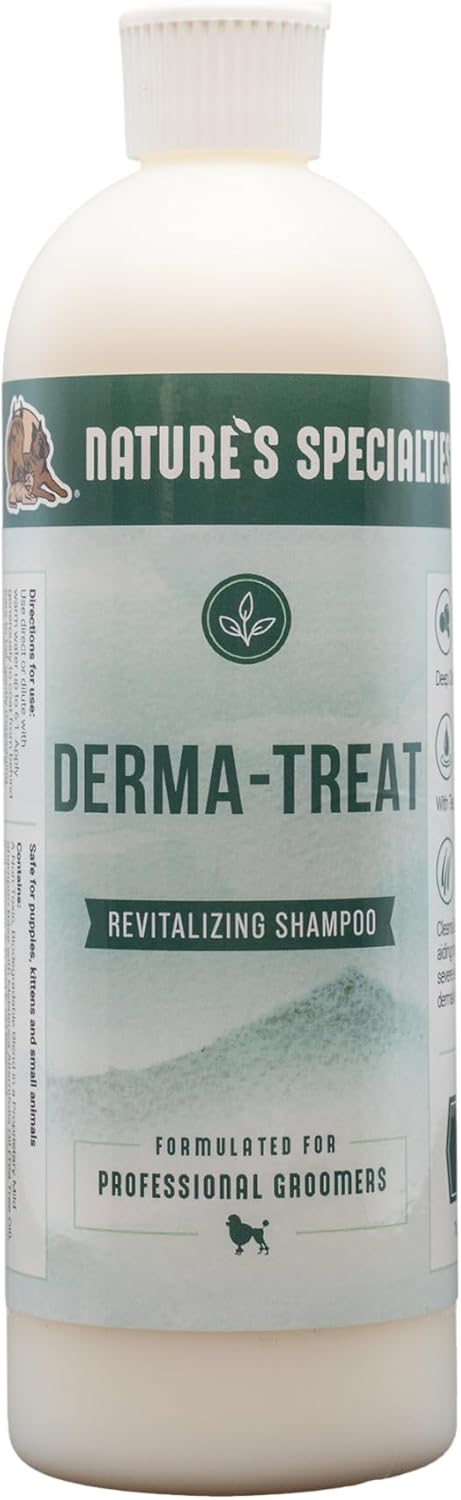 Nature's Specialties Derma-Treat Ultra Concentrated Anti-Microbial Medicated Dog Shampoo for Pets, Makes up to 96 oz,