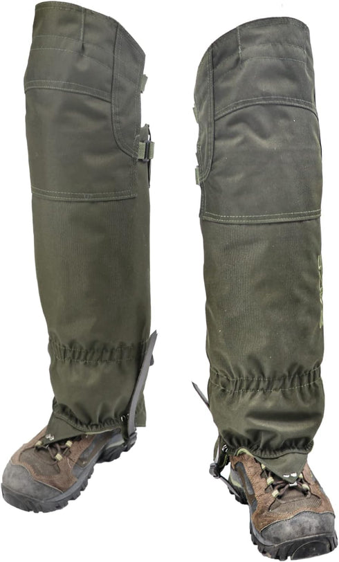 Tactical Leg Gaiters - Full Length Zip Waterproof Breathable High Gaiters for Hunting, Hiking, Walking