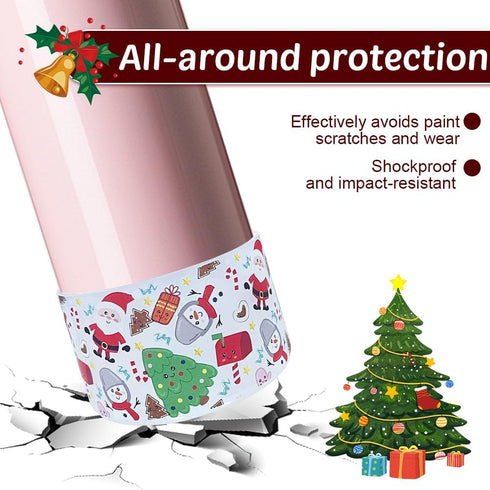 2PCS 12oz-40oz MiOYOOW Christmas Silicone Boot, Anti-Slip Cup Bottom Cover Heat Insulation Water Bottle Sleeve for Cups