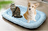 Pet Cooling Mat for Cats and Small Dogs, Lightweight, Soft, Leak-Proof, Washable Indoor/Outdoor (Blue, Medium)