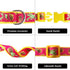 azuza Bowtie Dog Collar, Soft & Comfy Collar with Bow, Fun Patterns & Bright Color for Large Dogs