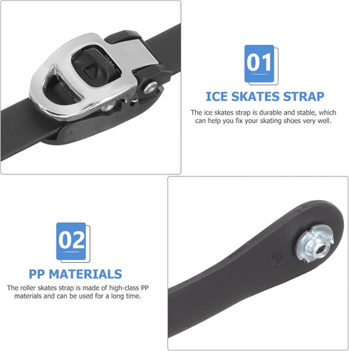 Homoyoyo 2pcs Roller Skate Energy Belt - Ski Accessories, Snowboard Buckles, Strap Buckle, and Screw for Skating