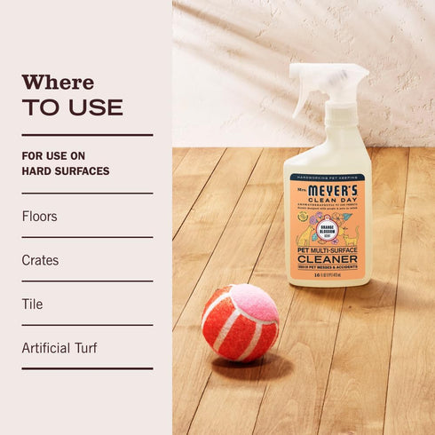 16oz Mrs. MEYER'S CLEAN DAY Pet Multi-Surface Cleaner, Orange Blossom Scent