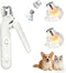 GJKQRJ 2-in-1 Pet Nail Clipper & Grinder Features Dual LED Lights, USB Rechargeable,