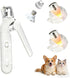 GJKQRJ 2-in-1 Pet Nail Clipper & Grinder Features Dual LED Lights, USB Rechargeable,