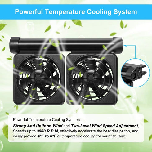 Aquarium Chiller Fish Tank Fan, Cooling Fan with 1 Year Warranty