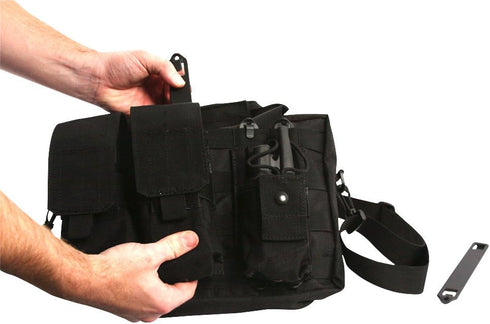 LA Police Gear MOLLE Utility Bag, Small Bug Out Tactical Range Bag, Black