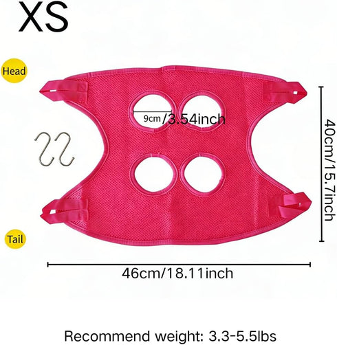 Copfeu Hammock Trimming, Rabbit Grooming with Safety Belt for Nail Clipping, Grooming, Bunny Bathing Bag for Nail Cat
