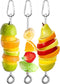 Bird Cage Food Holder, Parrot Fruit Vegetable Skewer Feeder for Parakeet, Budgie, Macaw