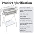 MELONGKAYLON 2 1 110.23lbs 26'' L16.5 W38.8'' in Dog Bathtub Small Pet Bathtub with Stand, Foldable Pet Bath