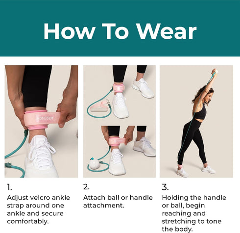 Full Body Resistance Band with Ankle Strap and Weight System for Home Workout Equipment