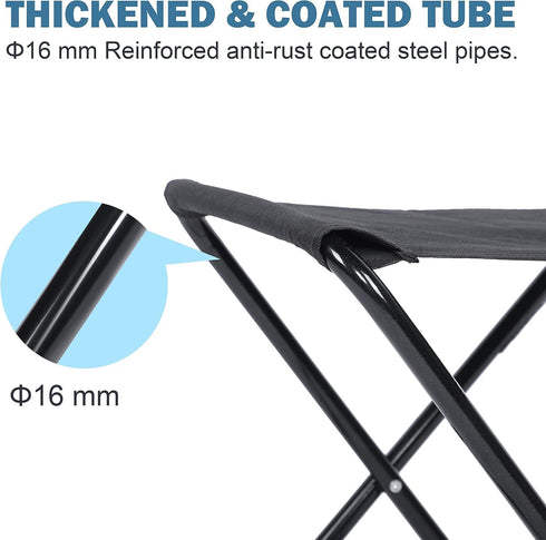 Backpacking YSSOA Folding Camping Stool, Portable Collapsible Camp Stool, Folding Foot Rest for Lightweight Compact