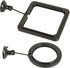 ZRDR Fish Feeding Ring, 2 Pack Black Aquarium Floating Food Feeder Circle with Flexible Lever and Suction Cup