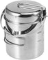 Lixada Camping Cooking Kettle 1L - Stainless Steel Pot with Foldable Handle for Hiking Backpacking Picnic