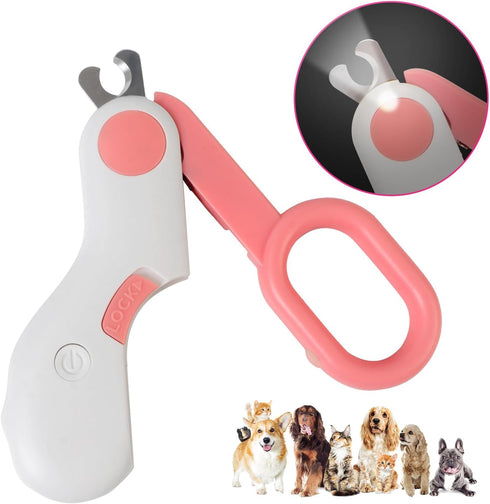 GuLuPets Trimmer Small Animals Nail Clippers with LED Lights to Avoid Excessive Cutting and Razor Sharp Blades