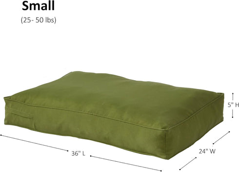Casey Small Hunter Rectangle Indoor/Outdoor Pillow Style Dog Bed (36 x 24 in.)