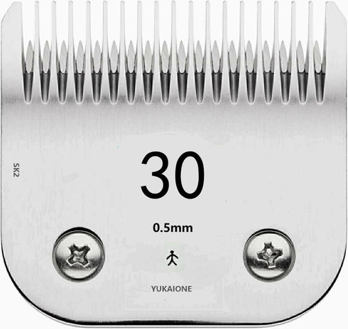 Detachable Pet Dog Grooming Clipper Blades, Compatible with Andis Size-30 Cut Length (0.5mm) & Oster A5, Wahl KM Series