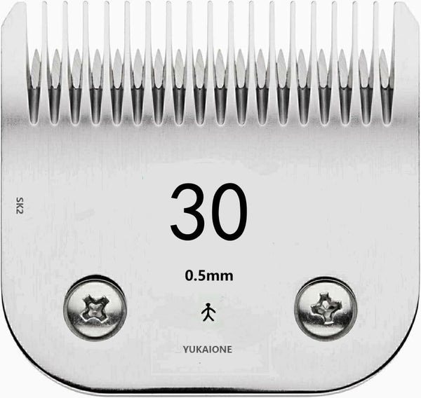 Detachable Pet Dog Grooming Clipper Blades, Compatible with Andis Size-30 Cut Length (0.5mm) & Oster A5, Wahl KM Series