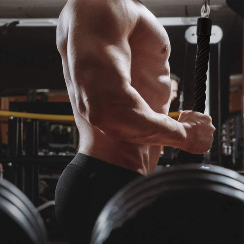Pull Down Rope Single Grip Attachment for Tricep Bicep Exercise on Cable Machines for Gym Workouts