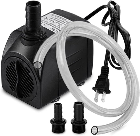 PULACO 400GPH Submersible Water Pump, 25W Durable Fountain Pump with 5 ft Tubing for Aquariums
