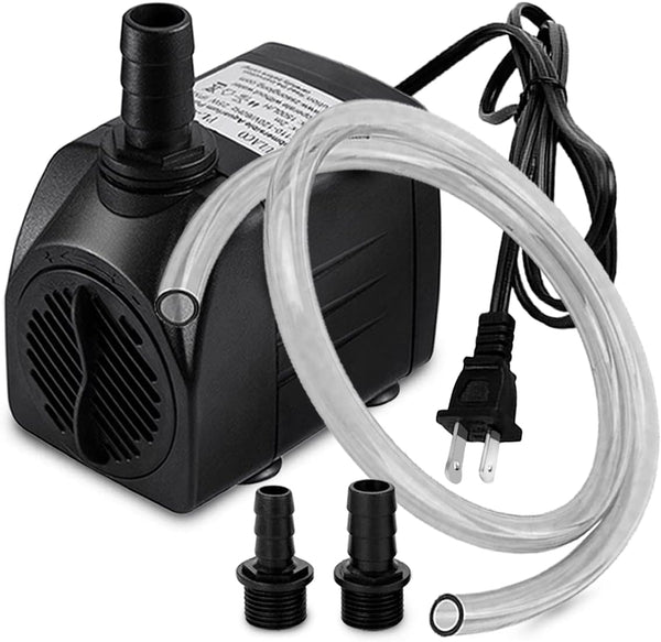 PULACO 400GPH Submersible Water Pump, 25W Durable Fountain Pump with 5 ft Tubing for Aquariums
