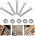Vaguelly 10pcs Table Football Screws - Little Man Player Screws with Nuts for Table Sports Games Hardware Accessories