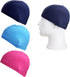 Honbay 3PCS Solid Color Swim Cap Swimming Hat for Kids and Adults (Not for Long Hair)