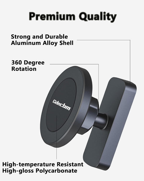 Gdncbm Holder360 16-12 Magnetic Golf Cart Phone Rotatable Anti Shake Alloy Phone Mount Compatible with Mag-Safe iPhone