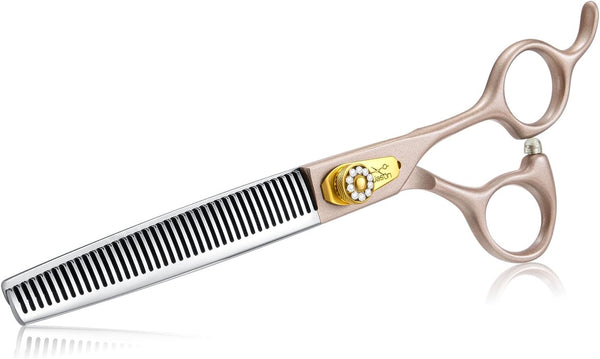 JASON 7 Inch Professional Dog Grooming Thinning Shear, Japanese 440C Stainless Steel, 40 Teeth Blender Scissors