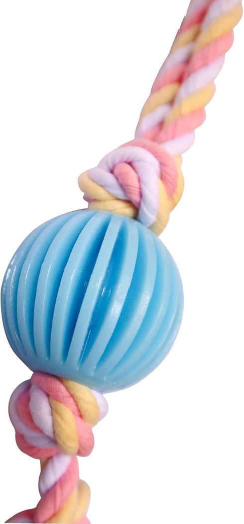 Latex Rope and Ball Dog Chew Toy for Training, Exercise, Agility, Chase (Ball)