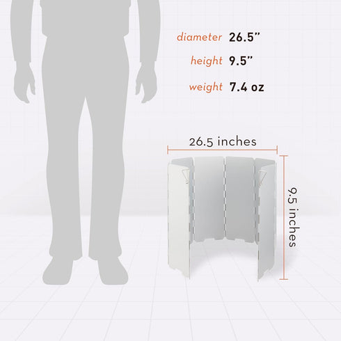 Solo Stove Aluminum Windscreen for Backpacking, Camping, Butane, and Alcohol Stoves