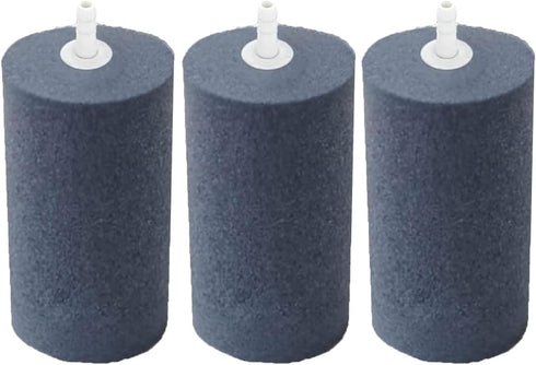 Large Air Stone Hydroponics, 4 x 2 Inch Bubble Diffuser for Aquarium, Fish Tank, Pond (3-Pack)