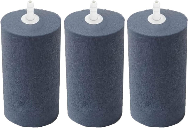 Large Air Stone Hydroponics, 4 x 2 Inch Bubble Diffuser for Aquarium, Fish Tank, Pond (3-Pack)