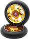 Z-FIRST 2pcs Gold Replacement 100mm Pro Scooter Wheels with ABEC 9 Bearings for MGP/Razor/Lucky/Envy Scooters