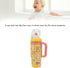 Luocute 710ml Stainless Steel Whale Fountain Cup, Kids Sippy Cup Water Bottle with Lid and Straw, for Toddlers Babies