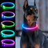 Light Up Dog Collars, Multi-Color USB Rechargeable LED Collar, TPU Cuttable Size Glow Collar for Large Medium Small