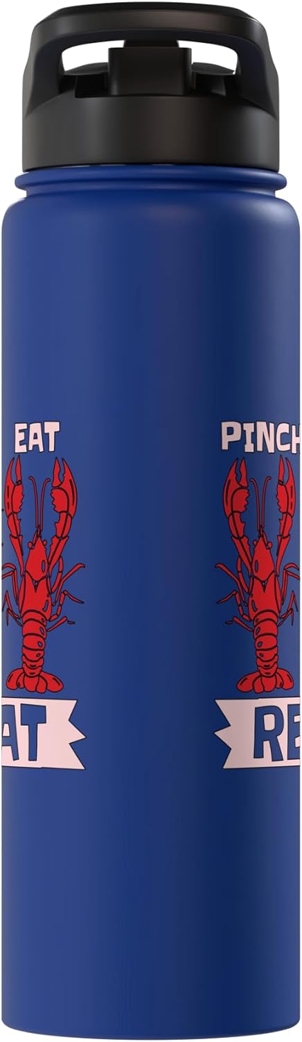 Seafood Festival Designs for Seafood Lover Pinch Peel Eat Repeat Mardi Gras Crawfish Seafood Festival Stainless Steel