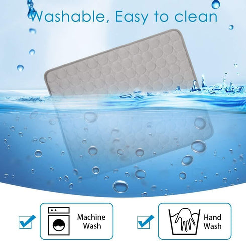 Pet Cooling Mat for Dog Puppy Cat Washable Cooling Pad, Reusable Ice Silk Dog Self Cooling Mat, Pet Sleeping Pad Blanket for Pet Beds Kennels Couches Sofa Floors Car Seats, Large, GREY
