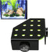 Magnetic Coral Frag Rack, Fluorescent Green Acrylic with 13 Holes, Safe Stable for Saltwater Aquarium and Fish Tanks