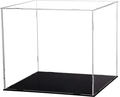 evron Display Case for Collectibles Assemble Clear Acrylic Box Alternative Glass Case for