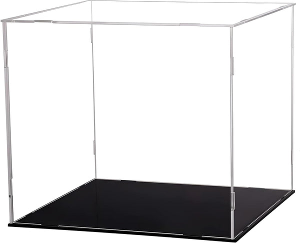evron Display Case for Collectibles Assemble Clear Acrylic Box Alternative Glass Case for