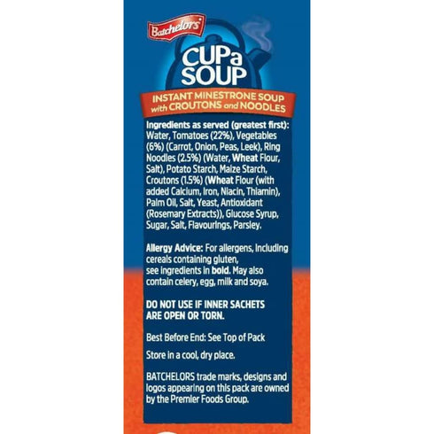 Batchelors Pack 4 Minestrone with Croutons Cup a Soup