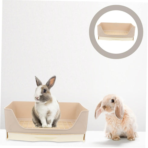 Ipetboom Large Rabbit Litter Box - Easy to Use Bunny Potty