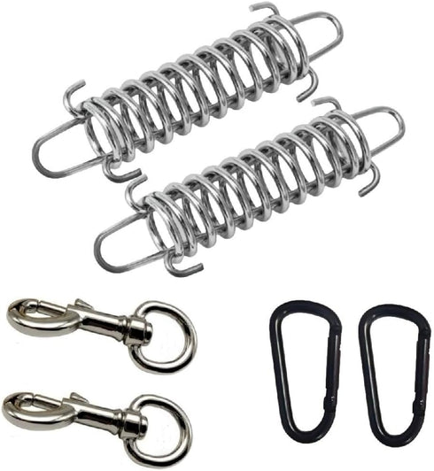 Dog Leash with Metal Shock Absorbing Spring Buckle, Heavy Duty Steel Tent Rope Fixed Buckle for Outdoor Training