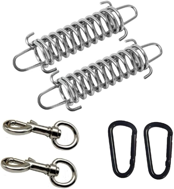 Dog Leash with Metal Shock Absorbing Spring Buckle, Heavy Duty Steel Tent Rope Fixed Buckle for Outdoor Training