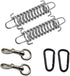 Dog Leash with Metal Shock Absorbing Spring Buckle, Heavy Duty Steel Tent Rope Fixed Buckle for Outdoor Training