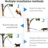 Outdoor Hanging Bungee Dog Toy - Interactive Tug Toy with 2 Chew Rope Toys for Small to Large Dogs, Best for Tug of War