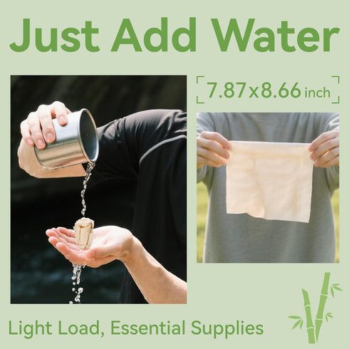 100/250/500 Pack LEKOCH Bamboo Compressed Towel Tablets - Biodegradable & Eco-Friendly Mini Washcloths, Bulk Disposable