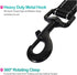 Short Dog Leash, Traffic Padded Handle, Heavy Duty Nylon Lead for Training Control, Reflective Threads (12 Inch, Black)